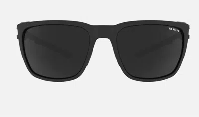 Bex Unisex Full Plastic Frame Sunglasses In Black/grey In Multi