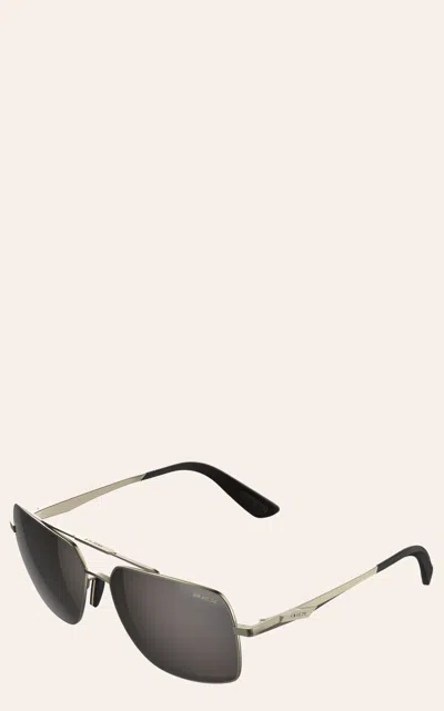 Bex Wing Matte Gold Brown Silver Aviator Sunglasses