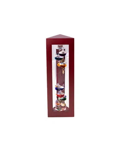 Bey-berk 13" Galileo Thermometer With Weights In Red