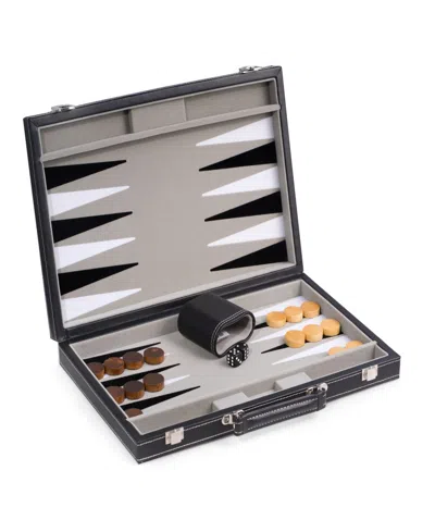 Bey-berk 15" Backgammon Set In Black