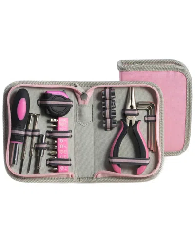 Bey-berk 23pc Tool Set In Pink Canvas Case