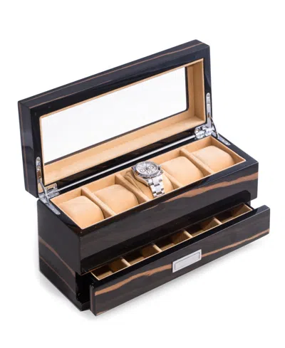 Bey-berk 5 Watch Box In Dark Brown