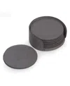 Bey-berk 6 Coaster Set In Black