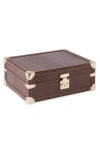Bey-berk 8-watch Storage Case In Brown Multi Color