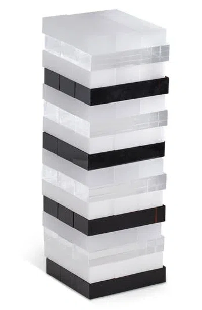 Bey-berk Acrylic Jenga In Black