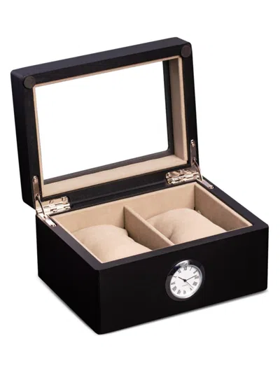 Bey-berk Kids' All-in-time Double Slot Watch Box In Black