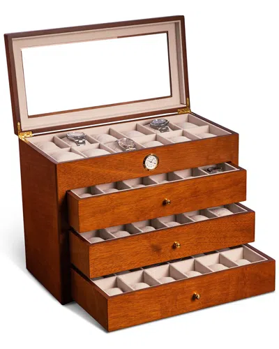 Bey-berk All In Time Watch Box In Brown