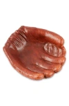 Bey-berk Baseball Glove Trinket Bowl In Brown