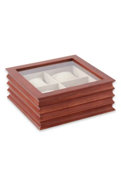 Bey-berk Bash Wooden Watch Case In Brown