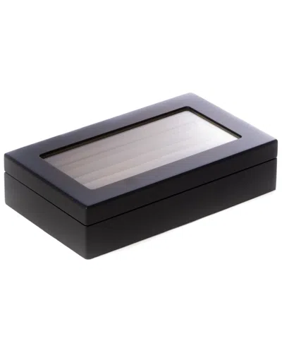Bey-berk Bey Berk Matte Black Wood Cufflink Box