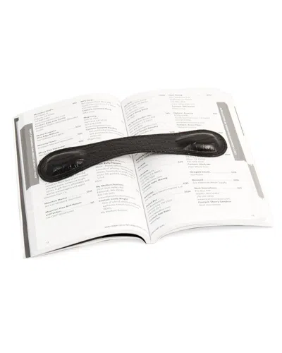 Bey-berk Black Croco Leather Book Weight