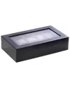 Bey-berk Black Wood 10-watch Case In Multicolor
