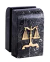 Bey-berk Black Zebra Marble Bookends