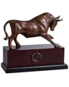 Bey-berk Brass Bull Sculpture In Brown