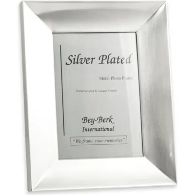 Bey-berk Brushed 5" X 7" Picture Frame In Metallic