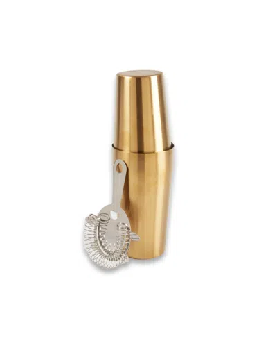 Bey-berk Brushed Gold Cocktail Shaker