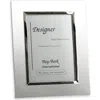 Bey-berk Brushed Picture Frame In Silver