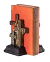 Bey-berk Cast Metal Cross Bookends