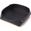 Bey-berk Catchall Leather Valet Tray In Grey