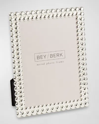 Bey-berk Chelsea Metal 4"x6" Picture Frame In White