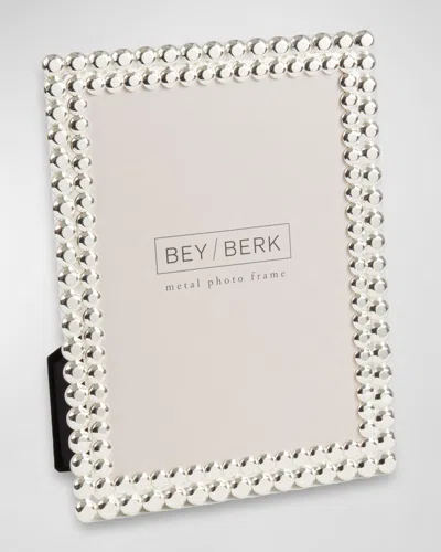 Bey-berk Chelsea Metal 5"x7" Picture Frame In Metallic