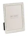Bey-berk Chelsea Silver-plated 4x6 Picture Frame In Silver