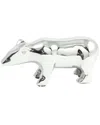 Bey-berk Chrome Plated Bear Paperweight