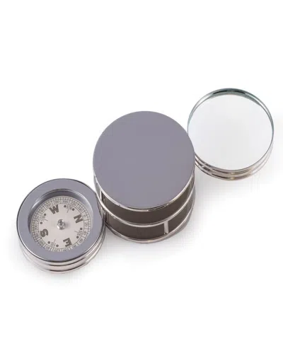 Bey-berk Desk Accent In Silver