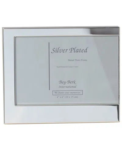 BEY-BERK DISCONTINUED BEY-BERK SILVER PLATED PICTURE FRAME WITH EASEL BACK