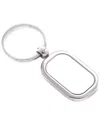 Bey-berk Dnu Unprofitable  Shinny & Satin Silver Plated Rectangular Key Ring