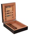 Bey-berk Espresso Wood Cigar Humidor Box