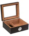 Bey-berk Espresso Wood Cigar Humidor With Spanish Cedar Lining
