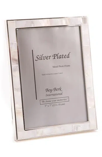 Bey-berk Ezme Mother-of-pearl 5 X 7-inch Picture Frame In Multi