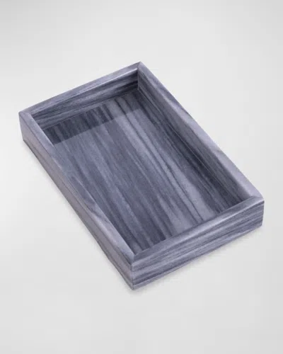 Bey-berk Ezra Carrera Genuine Marble Guest Towel Tray In Grey