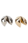 Bey-berk Fortune Cookie Salt & Pepper Shaker Set In Multi Color