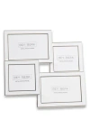 Bey-berk Four Photo Collage Frame In Silver