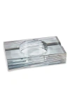 Bey-berk Gemini Crystal Ashtray In Clear