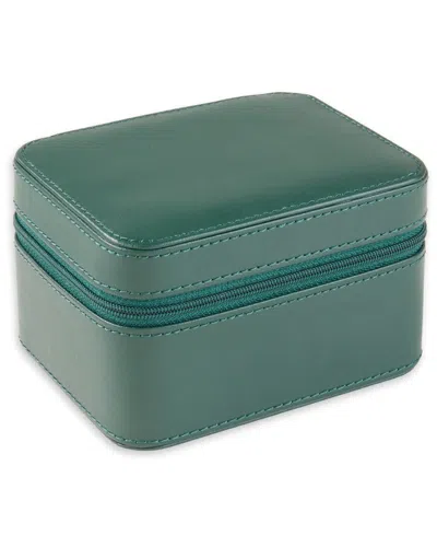 Bey-berk Genuine Leather 2-watch Storage Case In Green
