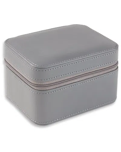 Bey-berk Genuine Leather 2-watch Storage Case In Gray