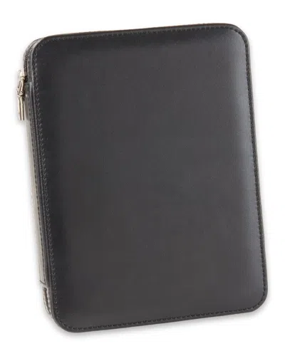 Bey-berk Genuine Leather 5-pen Storage Case In Black