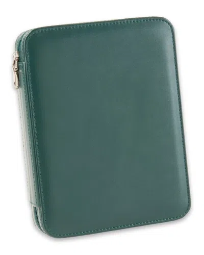 Bey-berk Genuine Leather 5-pen Storage Case In Green