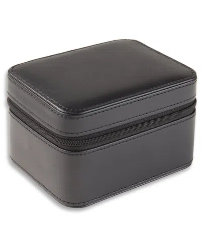 Bey-berk Genuine Leather Two Watch Storage Case In Black