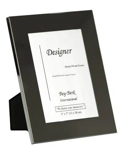 Bey-berk Gun Metal Plated Frame In Black