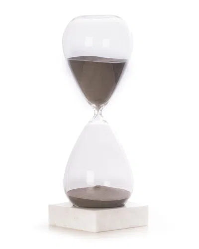 Bey-berk Hand-blown Sand Timer Hourglass (90 Minute) In Gray