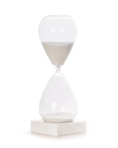 Bey-berk Hand-blown Sand Timer Hourglass (90 Minute) In Neutral
