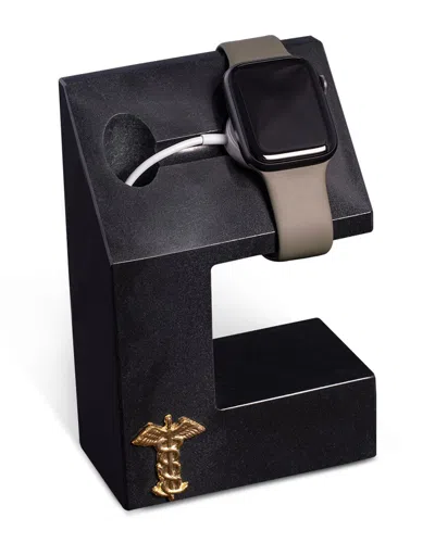 Bey-berk Hand Crafted Genuine Marble Iwatch Charging Stand. In Black