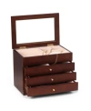 Bey-berk Jewelry Box With Glass Viewing Top In Multi