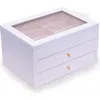 Bey-berk Kelly 18-pair Glasses Storage Box In White