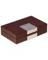 Bey-berk Lacquered Walnut Wood Valet Box In Brown