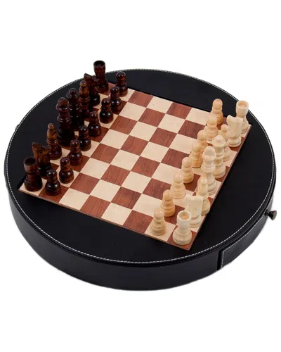 BEY-BERK BEY-BERK LEATHER CHESS SET
